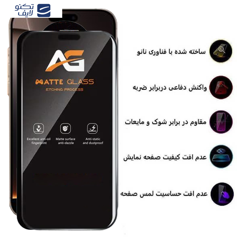 محافظ صفحه نمایش مات اپیکوی مدل AG Matte Etching مناسب برای گوشی موبایل اپل iPhone 16 /15 /14 Pro محافظ صفحه نمایش مات اپیکوی مدل AG Matte Etching مناسب برای گوشی موبایل اپل iPhone 16 /15 /14 Pro