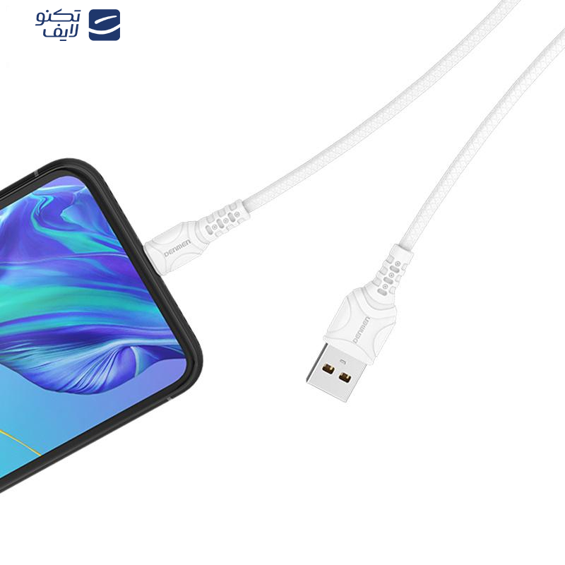 کابل تبدیل USB به USB-C دنمن مدلD06T طول 1 متر کابل تبدیل USB به USB-C دنمن مدلD06T طول 1 متر