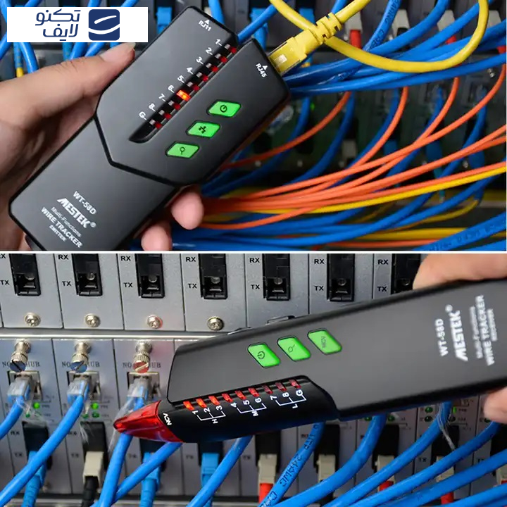 تستر کابل شبکه و ردیاب ولتاژ مستک مدل WT-58D تستر کابل شبکه و ردیاب ولتاژ مستک مدل WT-58D