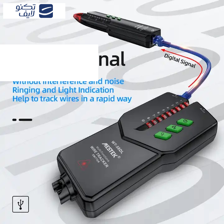 تستر کابل شبکه و ردیاب ولتاژ مستک مدل WT-58DL تستر کابل شبکه و ردیاب ولتاژ مستک مدل WT-58DL