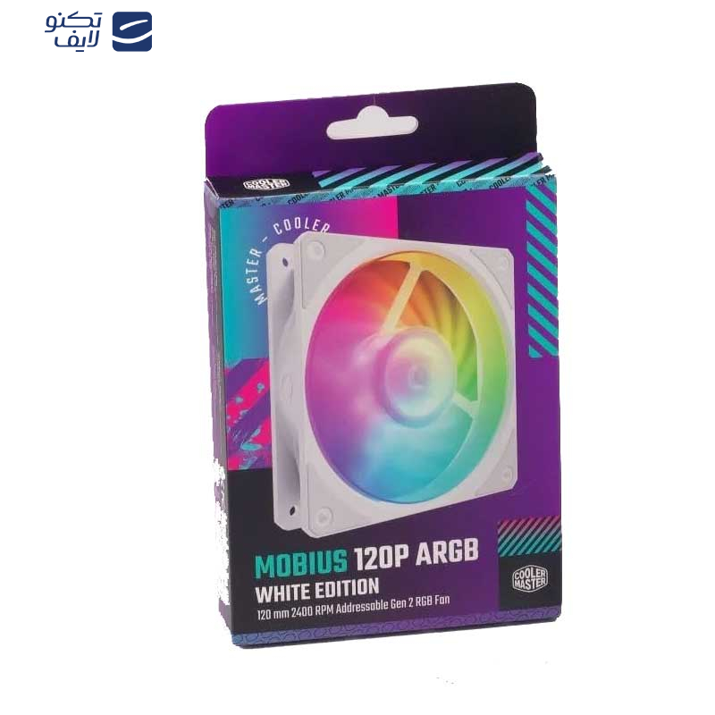 فن کیس کولر مستر مدل Mobius 120P ARGB White فن کیس کولر مستر مدل Mobius 120P ARGB White