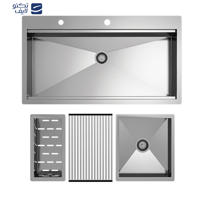 سینک ظرفشویی استیل کن مدل cn104 توکار سینک ظرفشویی استیل کن مدل cn104 توکار