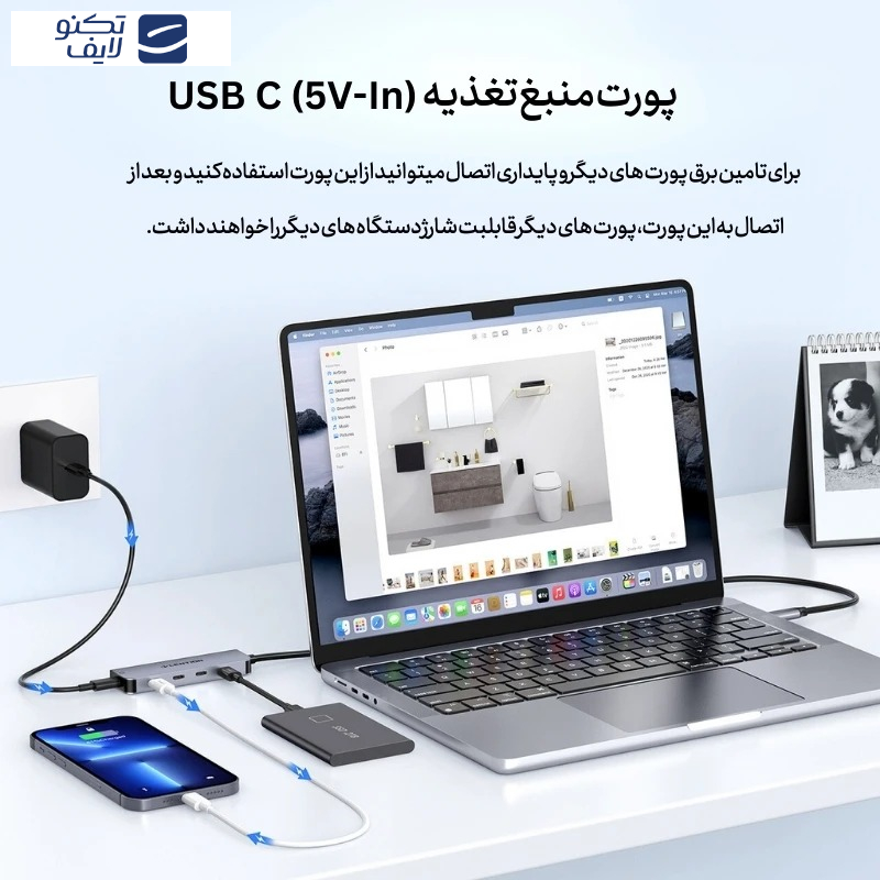 هاب 5 پورت USB-C لنشن مدل Ce31 هاب 5 پورت USB-C لنشن مدل Ce31