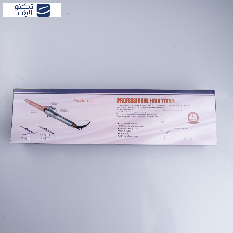 فر کننده و حالت دهنده مو لایچی مدل L322-19mm فر کننده و حالت دهنده مو لایچی مدل L322-19mm