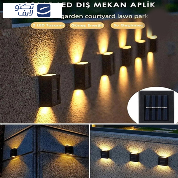 چراغ خورشیدی سولونیکس مدل  4LED-Solar-Wall Lamp  چراغ خورشیدی سولونیکس مدل  4LED-Solar-Wall Lamp