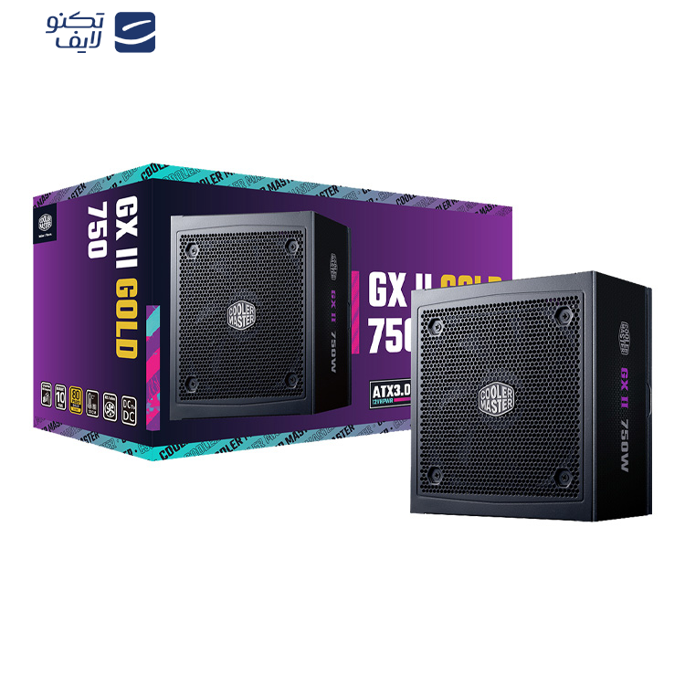 منبع تغذیه کامپیوتر کولر مستر مدل GX II Gold 750 منبع تغذیه کامپیوتر کولر مستر مدل GX II Gold 750