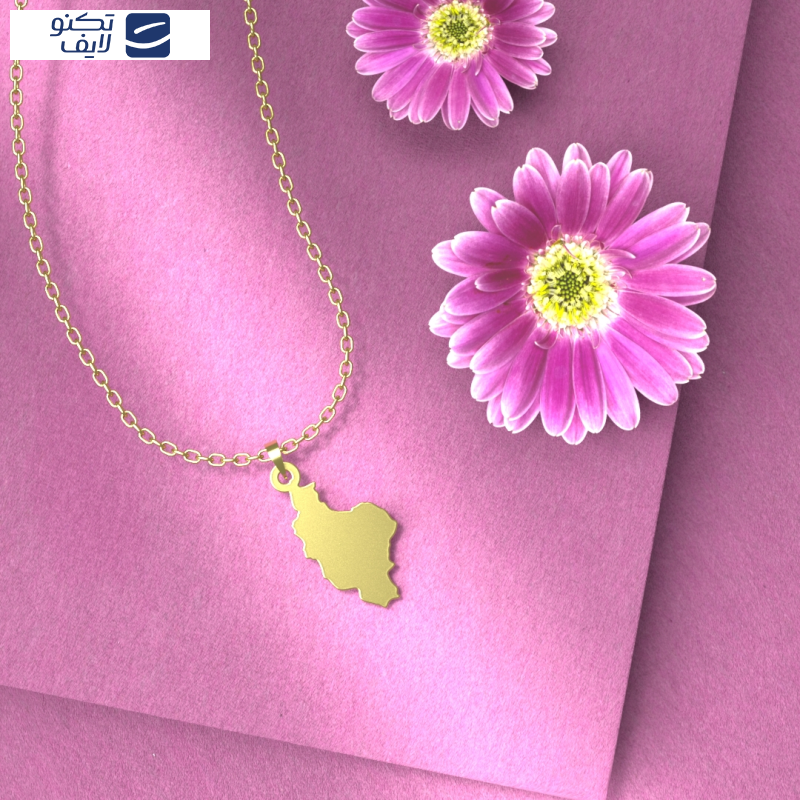 گردنبند طلا 18 عیار زنانه مدوپد مدل نقشه ایران گردنبند طلا 18 عیار زنانه مدوپد مدل نقشه ایران
