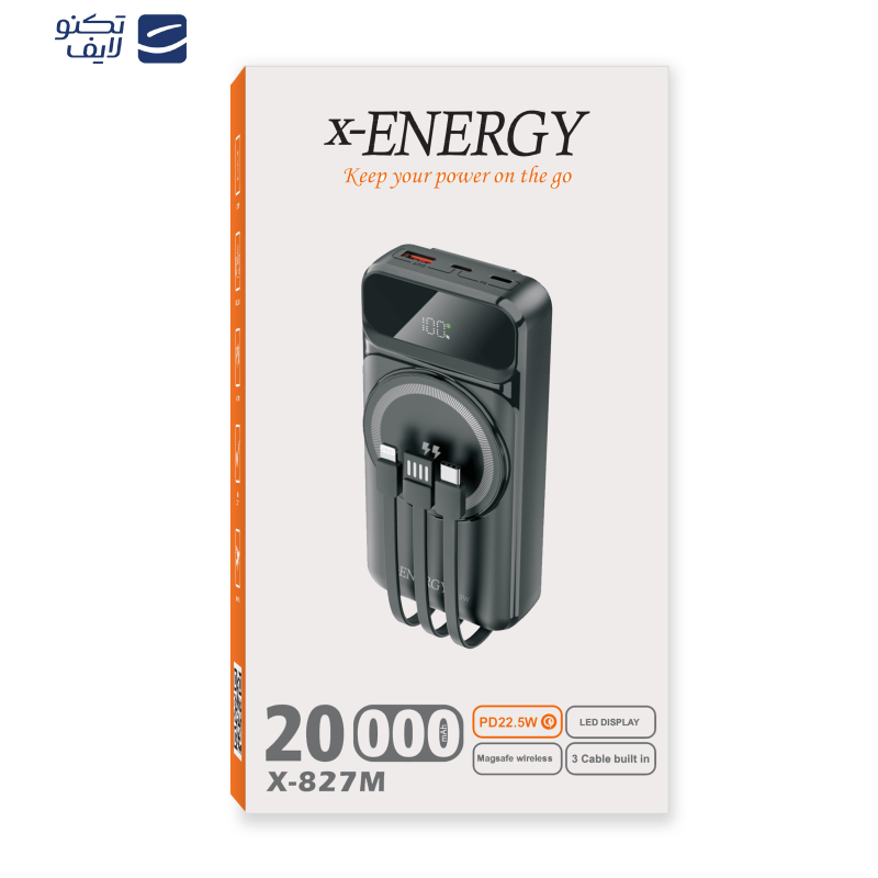 پاوربانک ایکس انرژی مدل X-827M 22.5W ظرفیت 20000 میلی آمپر ساعت پاوربانک ایکس انرژی مدل X-827M 22.5W ظرفیت 20000 میلی آمپر ساعت