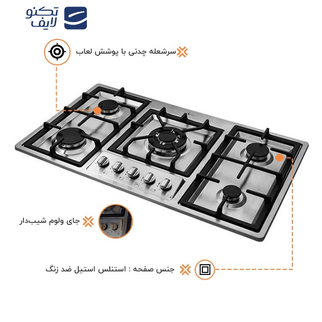 اجاق گاز صفحه ای اخوان مدل GI-135 NP اجاق گاز صفحه ای اخوان مدل GI-135 NP