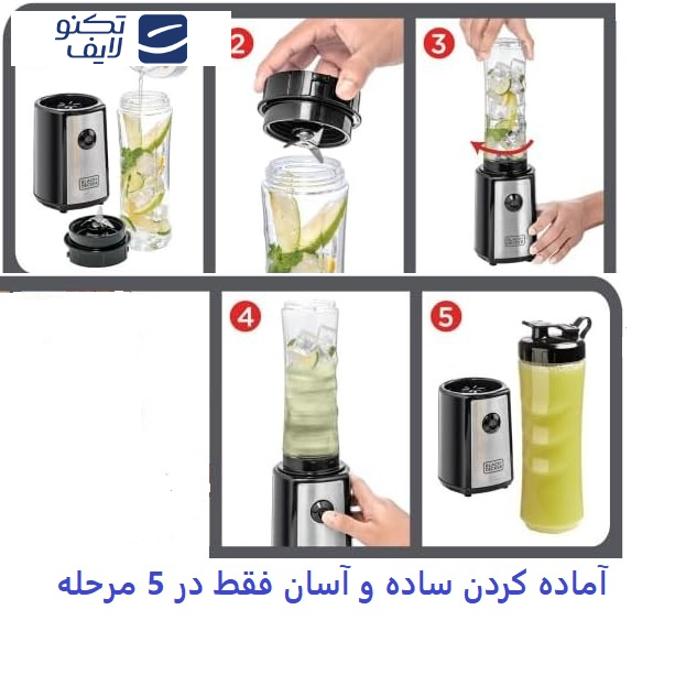 مخلوط کن و آسیاب کن 600 میلی لیتری بلک اند دکر مدل SBX300BCG-B5 مخلوط کن و آسیاب کن 600 میلی لیتری بلک اند دکر مدل SBX300BCG-B5