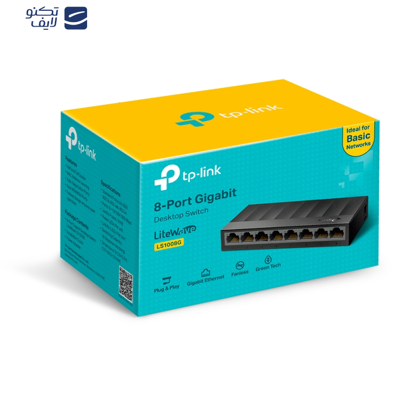 سوییچ 8 پورت گیگابیتی و دسکتاپ تی پی-لینک مدل LS1008G سوییچ 8 پورت گیگابیتی و دسکتاپ تی پی-لینک مدل LS1008G