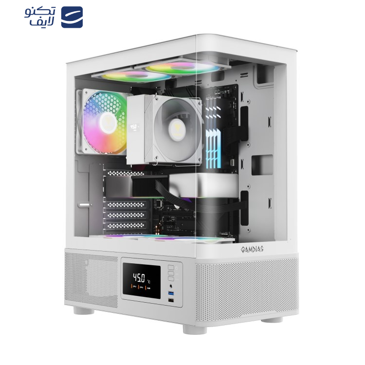 کیس کامپیوتر گیمینگ گیم دیاس مدل ATLAS E2 CG WH کیس کامپیوتر گیمینگ گیم دیاس مدل ATLAS E2 CG WH