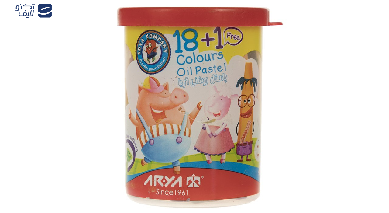 پاستل روغنی 1 + 18 رنگ آریا کد 2019 پاستل روغنی 1 + 18 رنگ آریا کد 2019