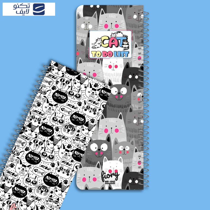 دفترچه یادداشت مستر راد مدل to do list طرح گربه های فانتزی کد fiory 1799
