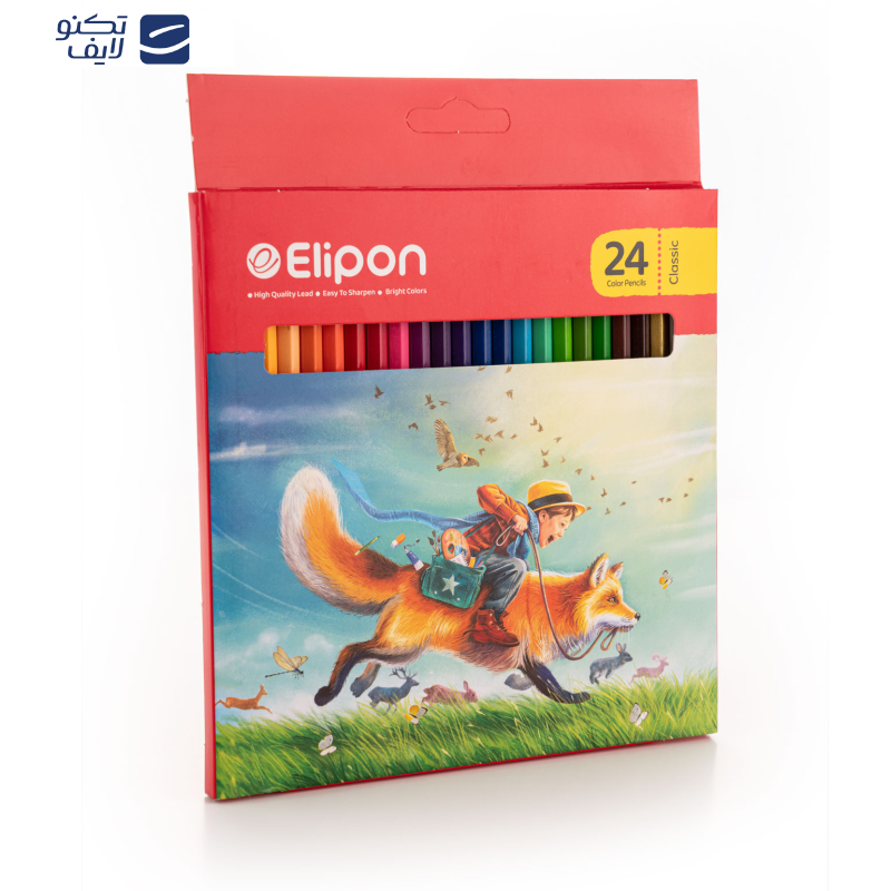 مداد رنگی 24 رنگ الیپون کد 8125110 مداد رنگی 24 رنگ الیپون کد 8125110