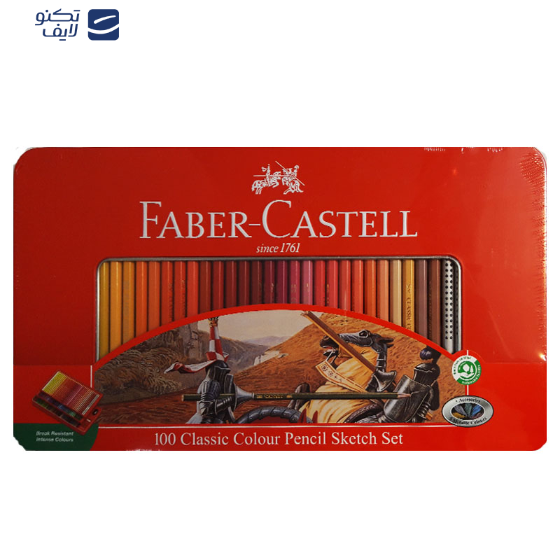 مداد رنگی 100 رنگ فابر کاستل مدل classic مداد رنگی 100 رنگ فابر کاستل مدل classic