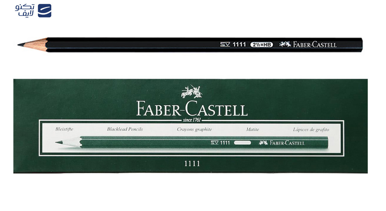 مداد مشکی فابر کاستل کد 1111 بسته 12 عددی