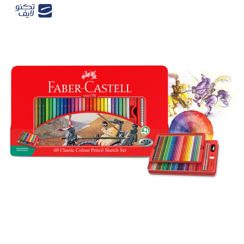 مداد رنگی 60 رنگ فابر کاستل مدل CLASSIC کد 115893 مداد رنگی 60 رنگ فابر کاستل مدل CLASSIC کد 115893
