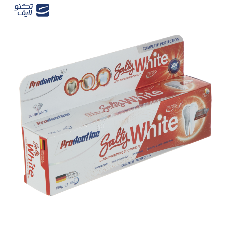 خمیر دندان پرودنتین 361 مدل Salty White وزن 150 گرم  خمیر دندان پرودنتین 361 مدل Salty White وزن 150 گرم