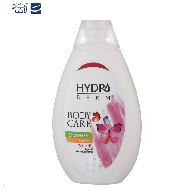 شامپو بدن کرمی هیدرودرم مدل White Silk مناسب انواع پوست حجم 500 میلی لیتر شامپو بدن کرمی هیدرودرم مدل White Silk مناسب انواع پوست حجم 500 میلی لیتر