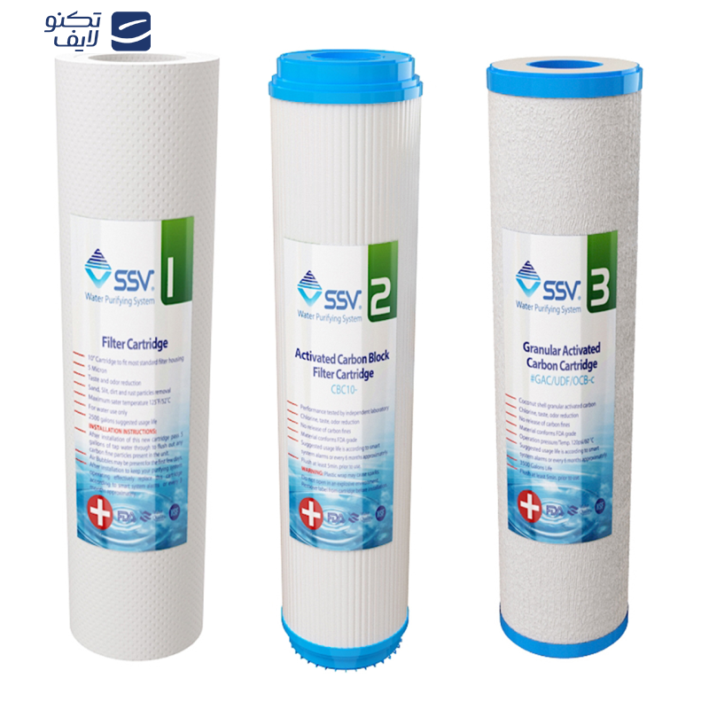 دستگاه تصفیه کننده آب اس اس وی مدل SuperClear 2W X1000 به همراه شیر تصفیه آب و فیلتر تصفیه آب بسته 3 عددی