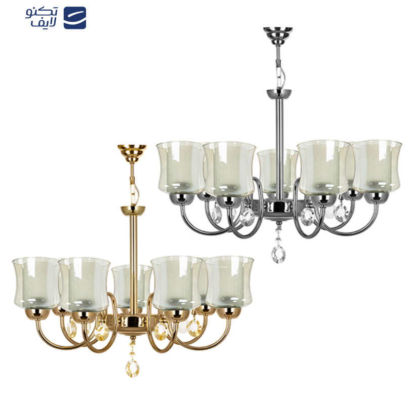 لوستر هفت شعله چشمه نور کد 811/7 لوستر هفت شعله چشمه نور کد 811/7