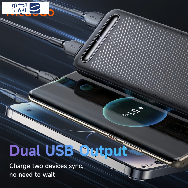 پاوربانک مک دودو مدل MC-442 ظرفیت 10000 میلی آمپرساعت پاوربانک مک دودو مدل MC-442 ظرفیت 10000 میلی آمپرساعت