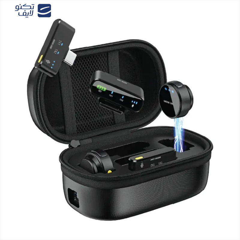 ست میکروفن بی سیم گرین لاین مدل GM-85X با درگاههای اتصال USB C ست میکروفن بی سیم گرین لاین مدل GM-85X با درگاههای اتصال USB C