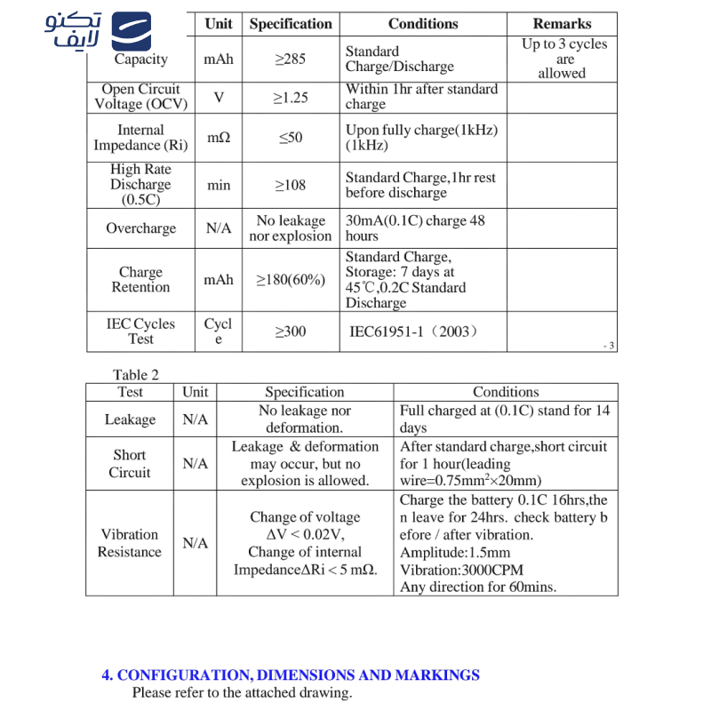 باتری نیم قلمی قابل شارژ سولونیکس مدل صنعتی Ni-Cd سرتخت مجموعه 2 عدد باتری نیم قلمی قابل شارژ سولونیکس مدل صنعتی Ni-Cd سرتخت مجموعه 2 عدد