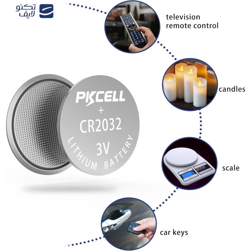 باتری سکه ای پیکی سل مدل CR2032 3V Lithium Manganese مجموعه 6 عددی  باتری سکه ای پیکی سل مدل CR2032 3V Lithium Manganese مجموعه 6 عددی