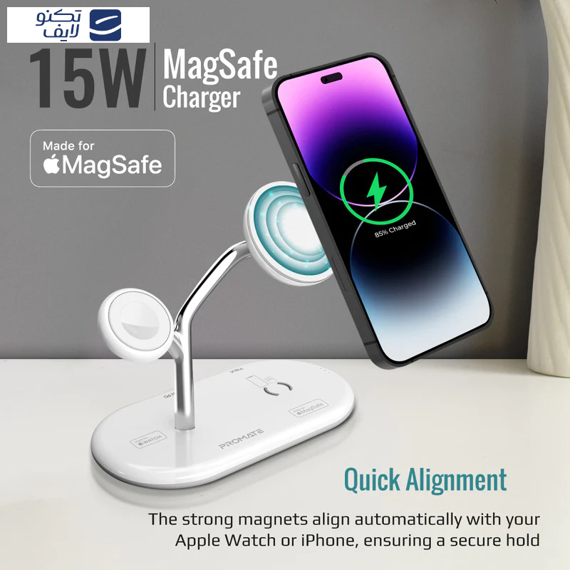 شارژر بی سیم پرومیت مدل SYNERGY.WHITE