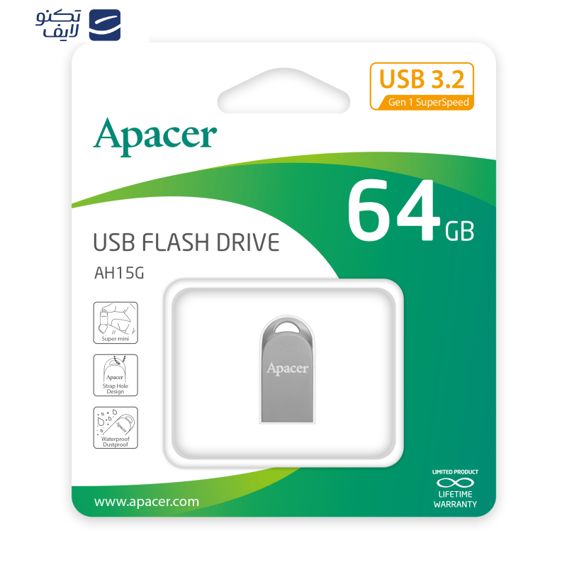 فلش مموری اپیسر مدل AH 15G ظرفیت 64 گیگابایت فلش مموری اپیسر مدل AH 15G ظرفیت 64 گیگابایت
