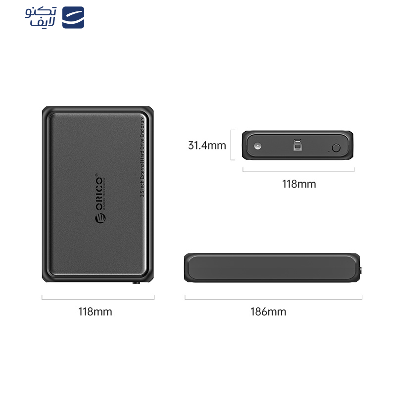 قاب اکسترنال هارددیسک 3.5 اینچی USB 3.0 اوریکو مدل DDL35-U3 قاب اکسترنال هارددیسک 3.5 اینچی USB 3.0 اوریکو مدل DDL35-U3