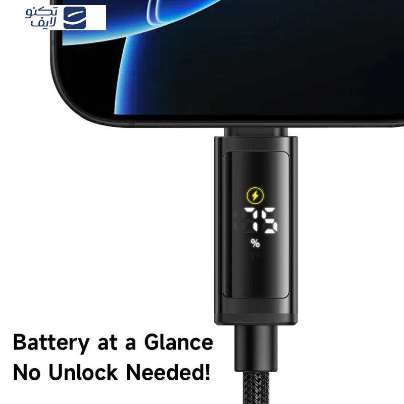 کابل USB-C مک دودو مدل Dual LED Displays 100W طول 1.2 متر