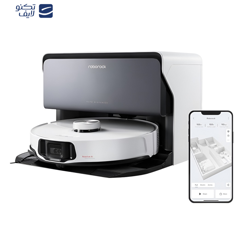 جاروبرقی رباتیک روبوراک مدل S8 MaxV Ultra with Refill & Drainage System جاروبرقی رباتیک روبوراک مدل S8 MaxV Ultra with Refill & Drainage System