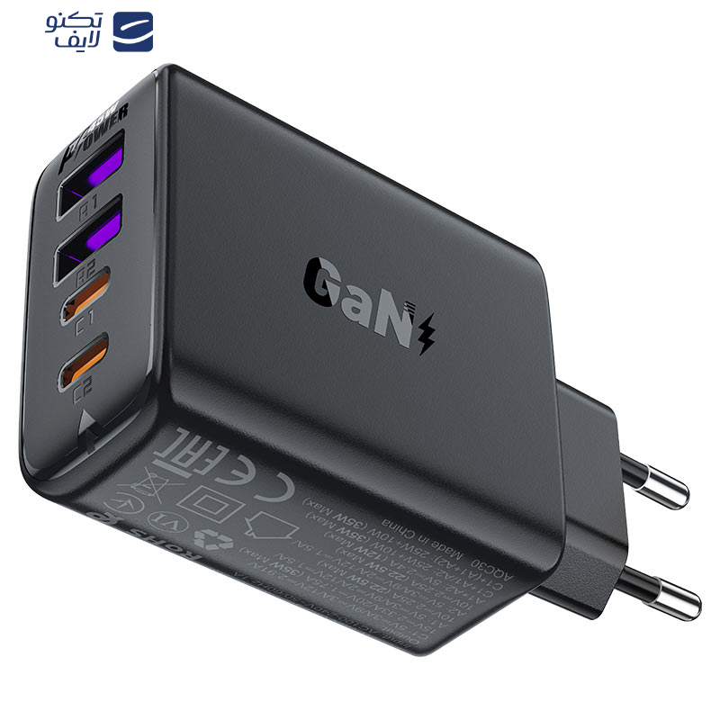 شارژر دیواری 45 وات 4 پورت ایس فست مدل A61 شارژر دیواری 45 وات 4 پورت ایس فست مدل A61