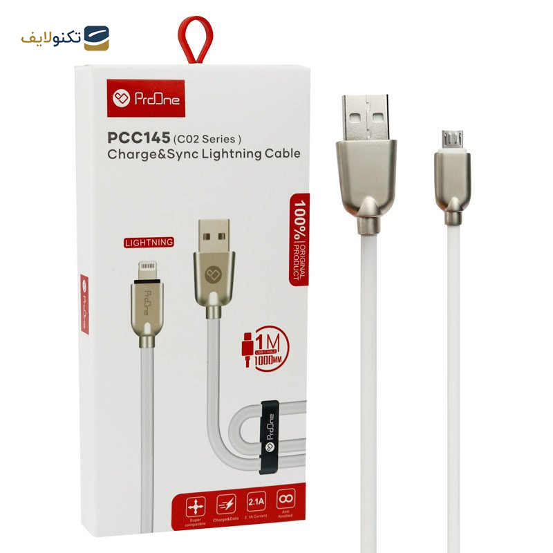 کابل USB به لایتنینگ پرووان سری C02 مدل PCC145 طول ۱ متر کابل USB به لایتنینگ پرووان سری C02 مدل PCC145 طول ۱ متر