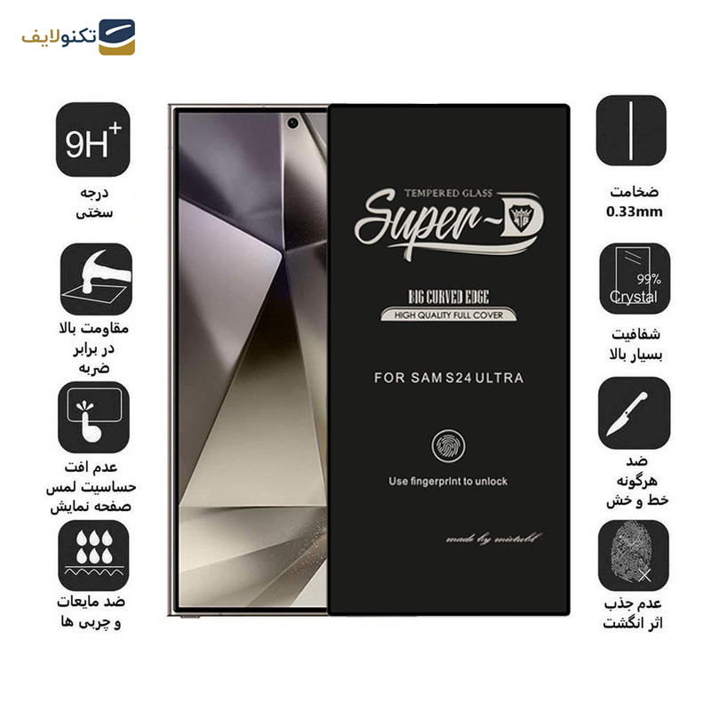محافظ صفحه نمایش اپیکوی مدل Super 5D مناسب برای گوشی موبایل سامسونگ Galaxy S24 Ultra  محافظ صفحه نمایش اپیکوی مدل Super 5D مناسب برای گوشی موبایل سامسونگ Galaxy S24 Ultra