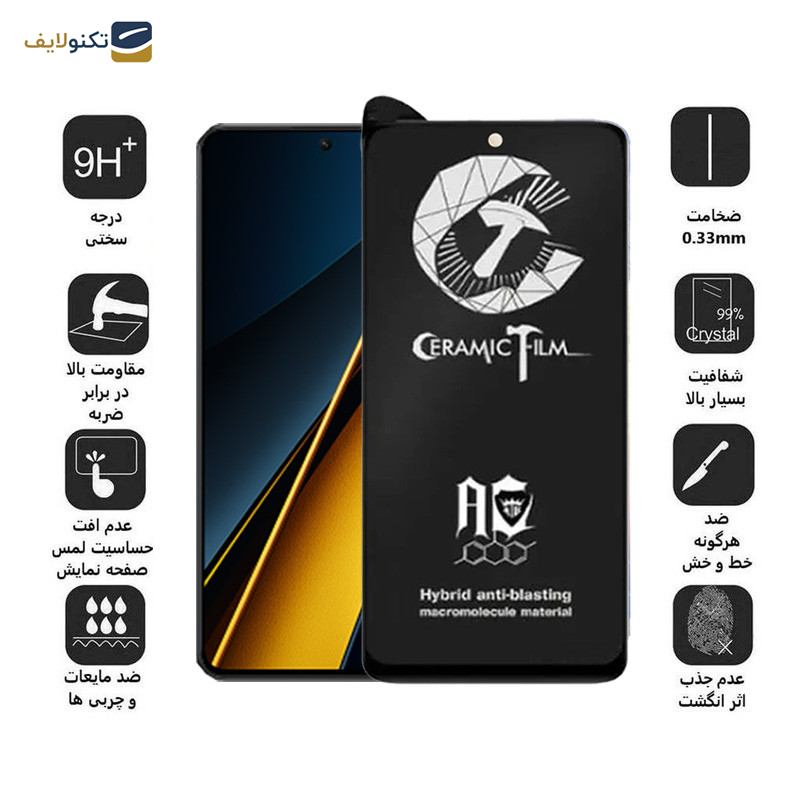 محافظ صفحه نمایش سرامیکی مات اپیکوی مدل CR7-M مناسب برای گوشی موبایل شیائومی Poco X6 Pro/ Poco X6/ Poco M6 Pro 4G محافظ صفحه نمایش سرامیکی مات اپیکوی مدل CR7-M مناسب برای گوشی موبایل شیائومی Poco X6 Pro/ Poco X6/ Poco M6 Pro 4G