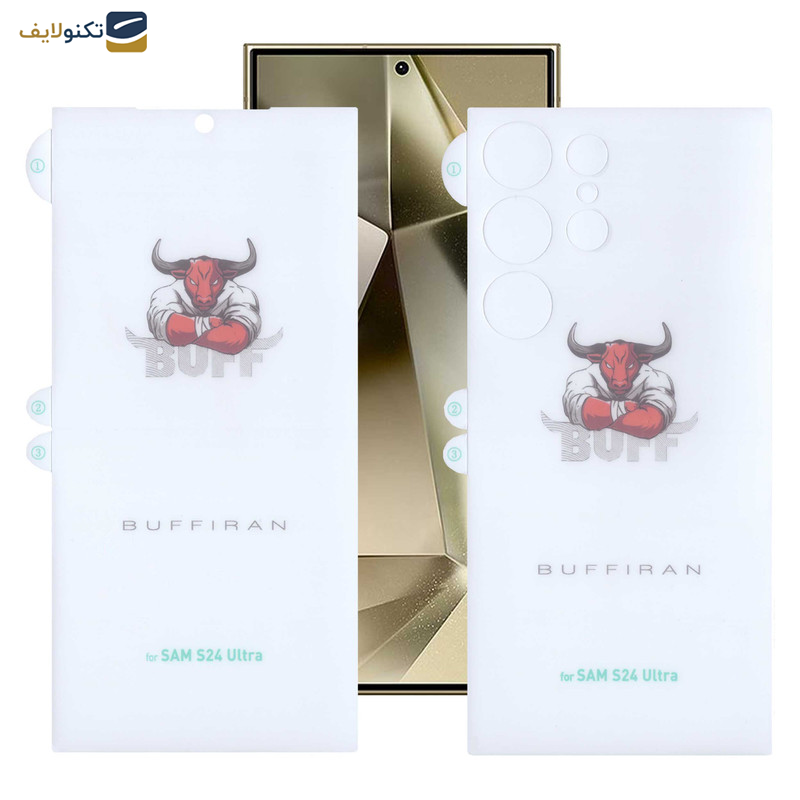 محافظ صفحه نمایش بوف مدل HydroBull-G مناسب برای گوشی موبایل سامسونگ Galaxy S24 Ultra به همراه محافظ پشت گوشی محافظ صفحه نمایش بوف مدل HydroBull-G مناسب برای گوشی موبایل سامسونگ Galaxy S24 Ultra به همراه محافظ پشت گوشی