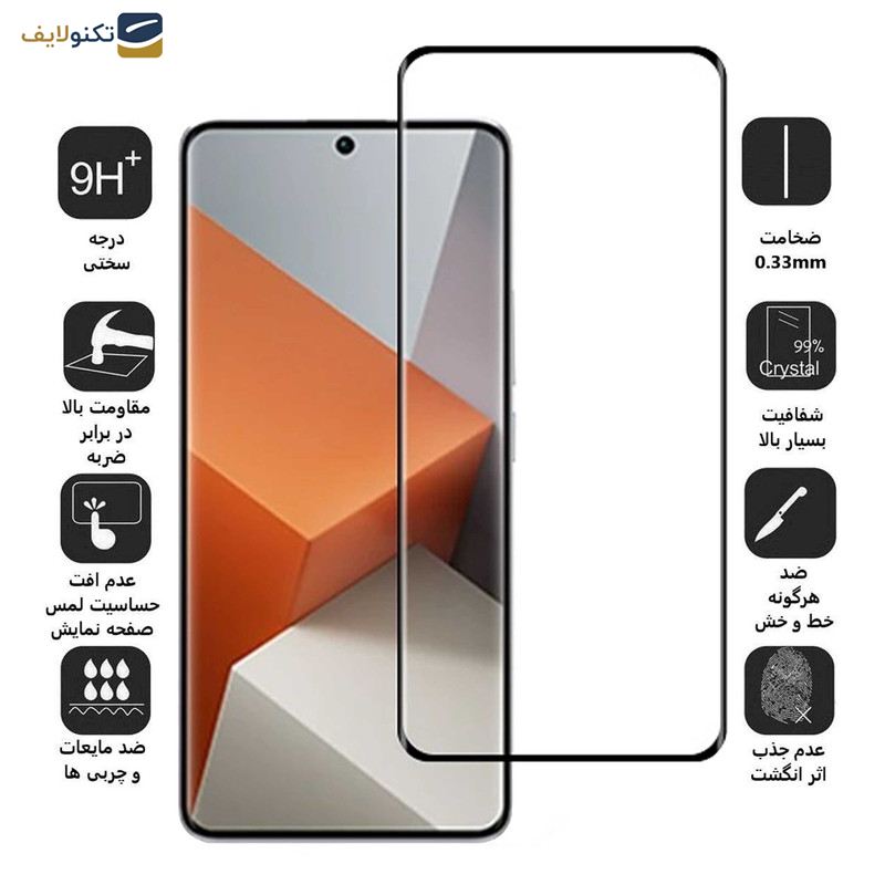 محافظ صفحه نمایش بوف مدل FullGlue-Max-G مناسب برای گوشی موبایل شیائومی Redmi Note 13 Pro Plus محافظ صفحه نمایش بوف مدل FullGlue-Max-G مناسب برای گوشی موبایل شیائومی Redmi Note 13 Pro Plus