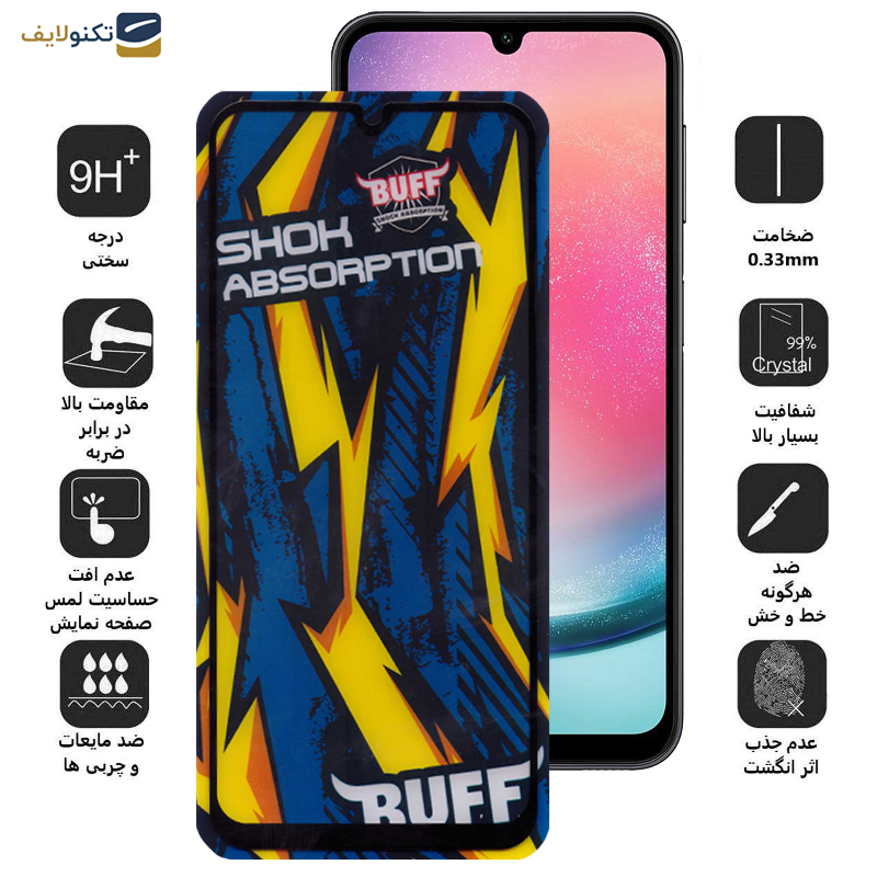 محافظ صفحه نمایش بوف مدل Shock-Shock-G مناسب برای گوشی موبایل سامسونگ Galaxy A25 5G / A24 4G / A15 5G/4G محافظ صفحه نمایش بوف مدل Shock-Shock-G مناسب برای گوشی موبایل سامسونگ Galaxy A25 5G / A24 4G / A15 5G/4G