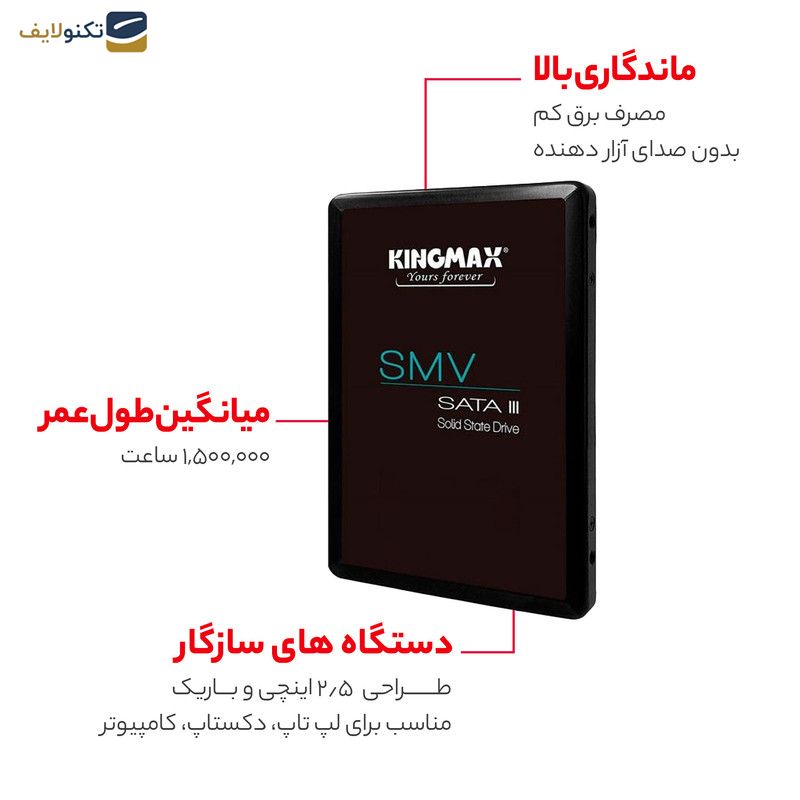 اس اس دی اینترنال کینگ مکس مدل KM128GSIV32 ظرفیت 128 گیگابایت اس اس دی اینترنال کینگ مکس مدل KM128GSIV32 ظرفیت 128 گیگابایت