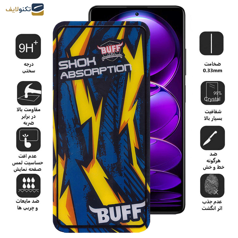 محافظ صفحه نمایش بوف مدل Shock-Shock-G مناسب برای گوشی موبایل شیائومی Redmi Note 12 Discovery/Note 12 Explorer/Note 12 Pro Speed