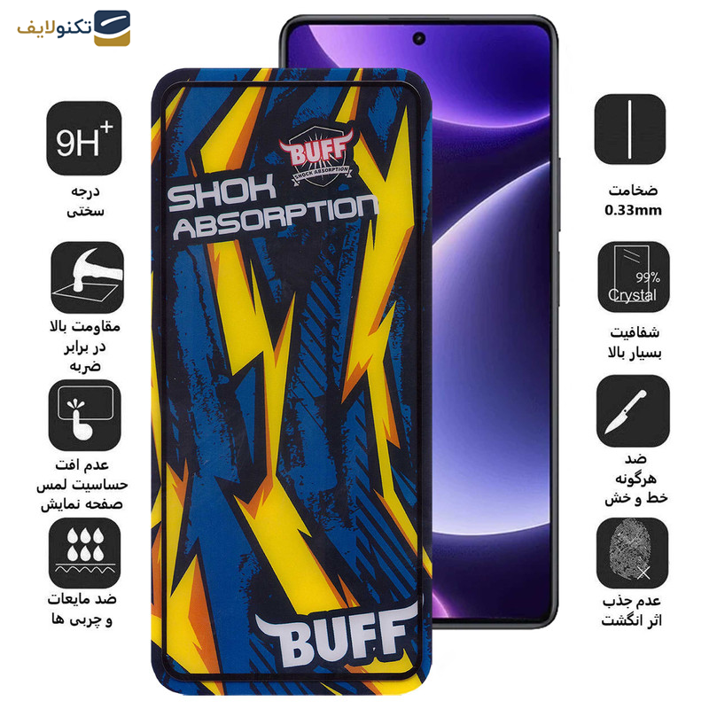 محافظ صفحه نمایش بوف مدل Shock-Shock-G مناسب برای گوشی موبایل شیائومی Redmi Note 12 Turbo / Note 12R Pro / Note 12 5G (China) محافظ صفحه نمایش بوف مدل Shock-Shock-G مناسب برای گوشی موبایل شیائومی Redmi Note 12 Turbo / Note 12R Pro / Note 12 5G (China)