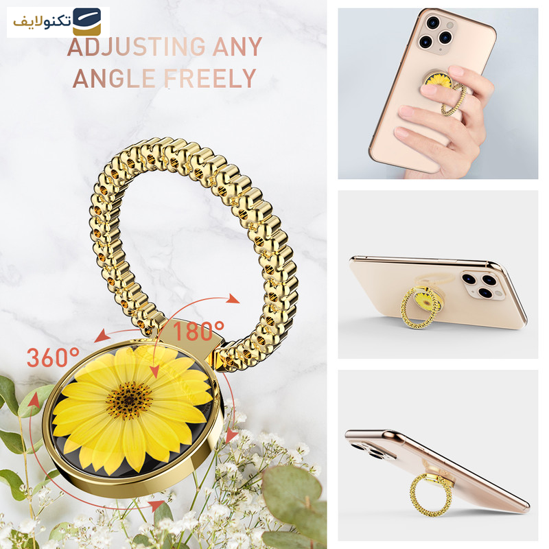 پایه نگهدارنده گوشی موبایل آها استایل مدل st11-Gold پایه نگهدارنده گوشی موبایل آها استایل مدل st11-Gold