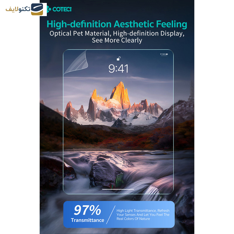 محافظ صفحه نمایش کوتتسی مدل 65014 مناسب برای تبلت اپل 9.7 اینچ iPad Air (2013)/iPad Air(2014)/iPad Pro (2016/2017/2018) محافظ صفحه نمایش کوتتسی مدل 65014 مناسب برای تبلت اپل 9.7 اینچ iPad Air (2013)/iPad Air(2014)/iPad Pro (2016/2017/2018)