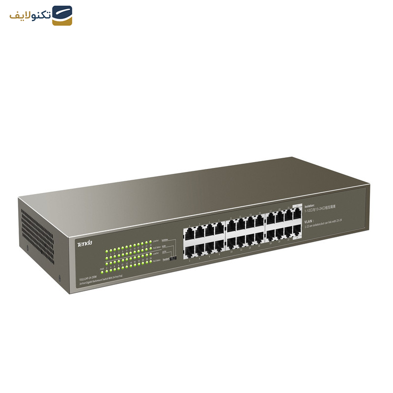 سوییچ 24 پورت POE تندا مدل TENDA TEG1124P-24-250W سوییچ 24 پورت POE تندا مدل TENDA TEG1124P-24-250W
