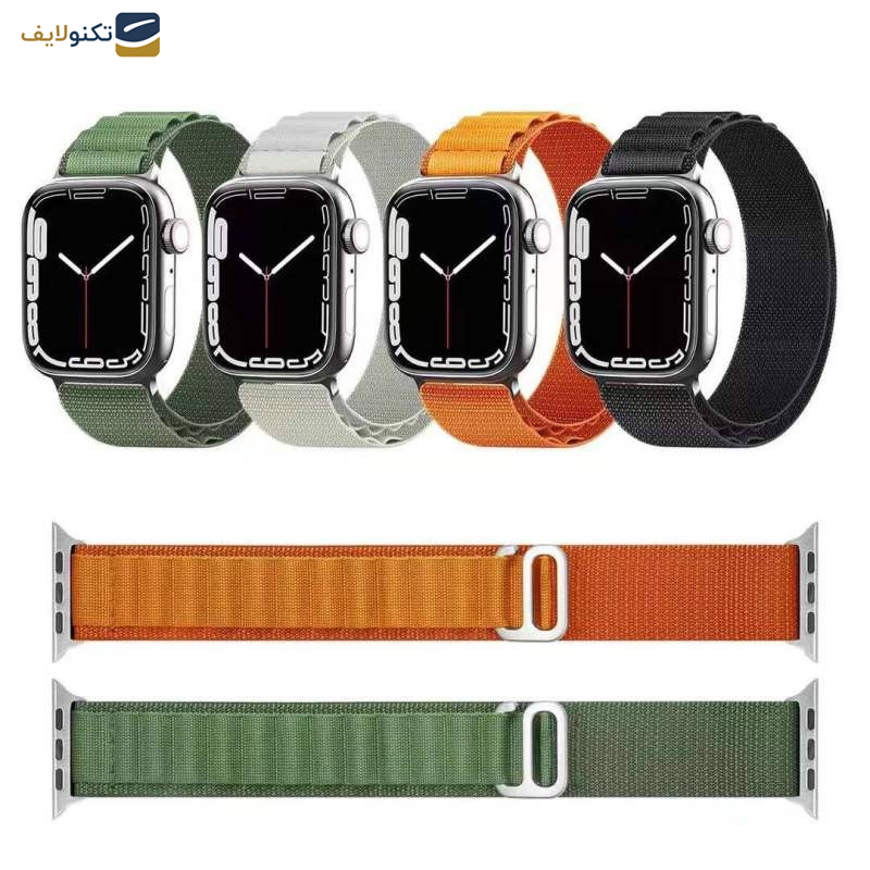 بند مدل Alpine Loop مناسب برای اپل واچ سری 1/2/3/4/5/6/7/8/SE/ULTRA سایز 42/44/45/49 میلی متری