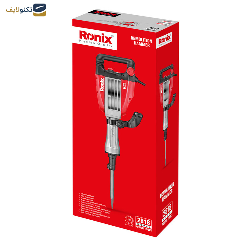 چکش تخریب رونیکس مدل 18 کیلوگرمی تاپ لاین 2818 چکش تخریب رونیکس مدل 18 کیلوگرمی تاپ لاین 2818
